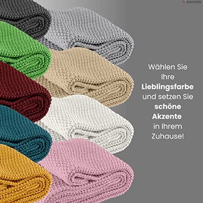 Warme Zachte Gebreide Deken met Elegant Breipatroon - 140 x 190 cm - Turquoise