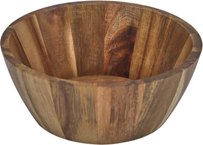 Home Deco Factory Schaal - D16 cm - acacia hout - rond - fruitschaal - kom