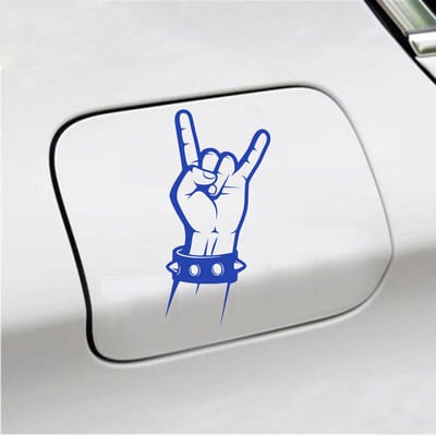 Bumpersticker - Rock N Roll - 16 X 10 - Blauw