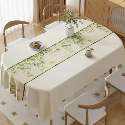 Geometrische Bloem Vis Tafelkleed Rechthoekige Tafelkleden voor Feestdecoratie Waterdicht Vlekbestendig Eetkamer Koffietafelkleed 80x120cm