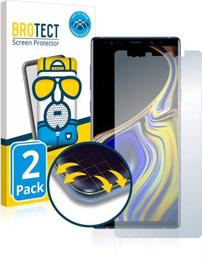 BROTECT - Screenprotector voor Samsung Galaxy Note 9 - Folie Beschermfolie matte volledig dekking 2 Stuks