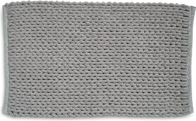 Badkamer Vloerkleed, Badmat, 120 x 70 cm, Grijs, Gerecycled Polyester, Katoen - Kela | Masha