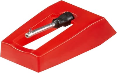 Vervangende Naald - Stylus - Platenspeler - Drie Snelheden - Compact Formaat - Rood