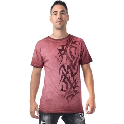 Outer Vision T-shirt - Chance Tattoo T-shirt Mannen - S tot XXL - voor Mannen - rood