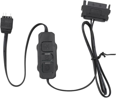 Professionele ARGB Controller voor PC Fans, 5V 3 Pin SATA Voeding, Inclusief Afstandsbediening voor ARGB Verlichting en Koelers, Geschikt voor DIY Projecten