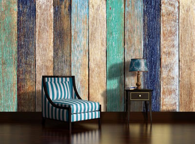 Wood Fence Planks Photo Wallcovering