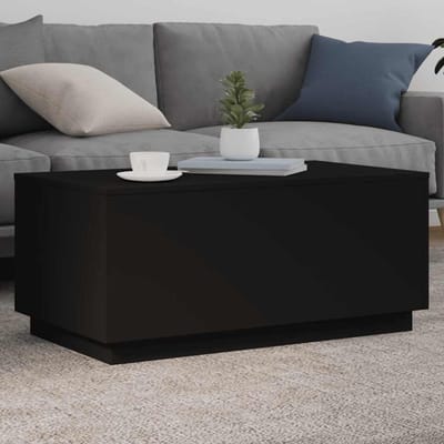 vidaXL - Salontafel - met - LED-verlichting - 90x50x40 - cm - zwart