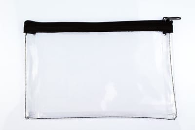 Kangaro - penetui - doorzichtig - 20 x 12,5 cm - zwarte rits