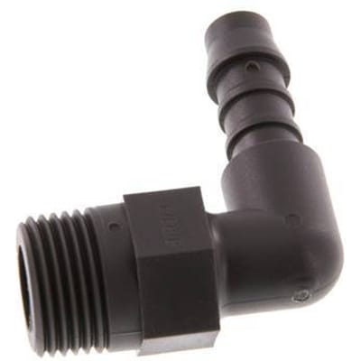 8 mm & R3/8'' PA 6 L-Slangpilaar Met buitendraad [5 Stuks]