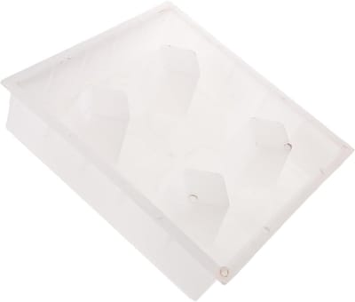 Betonmal Vierkant - Tuinpadmal Terrasmal - Zelf Tuinpad Aanleggen - Herbruikbaar Versterkt Plastic - 27.2 x 27.2 cm - Wit