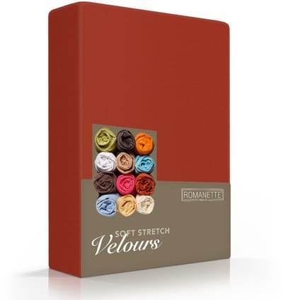 Velours hoeslaken - Terra - Lits-jumeaux (160/180/200x200/220 cm)