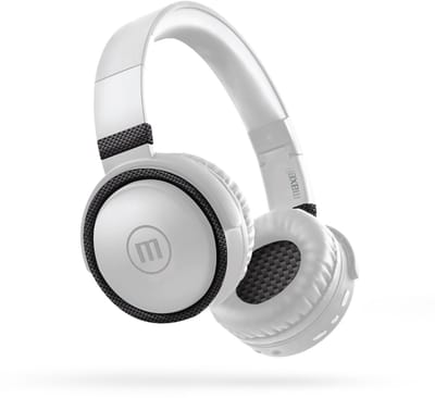 Maxell HP-BTB52 draadloze Bluetooth Koptelefoon / hoofdtelefoon - 40 mm drivers - Type-C snelladen - 3,5 mm jack - Microfoon - Verstelbare hoofdband - Wit kunststof [52046WH]