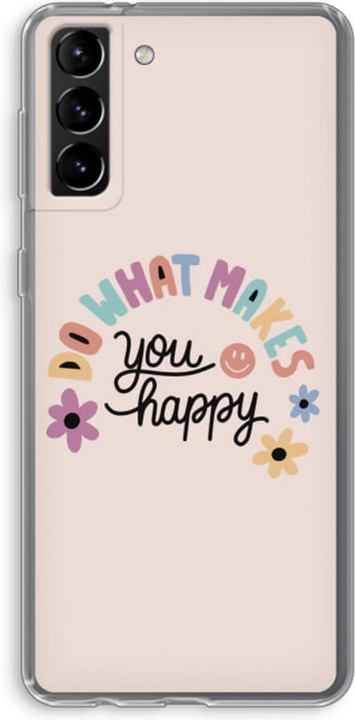 Case Company® - Hoesje geschikt voor Samsung Galaxy S21 Plus hoesje - Happy days - Soft Cover Telefoonhoesje - Bescherming aan alle Kanten en Schermrand