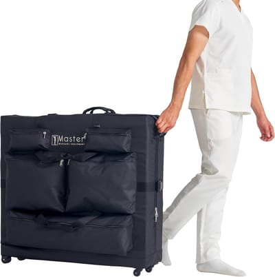 Transporttas Massagestoel - Draagtas Stoel - Professioneel Gebruik - Met Wielen - Medium - Zwart