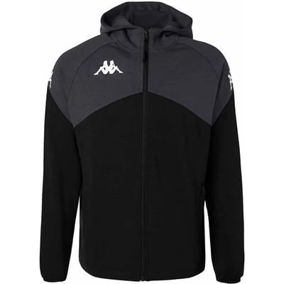 Kappa Fianto Jas Met Kap Heren - Zwart / Grijs | Maat: 2XL
