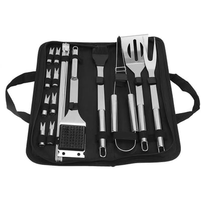 21-delige/set BBQ Outdoor Roestvrij Staal Barbecue Grill Gereedschap Keukengerei Kit Keukenaccessoires white