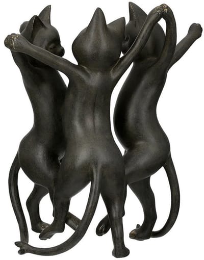 Beeldje, Kat, "Gatto", Polyresin, zwart,