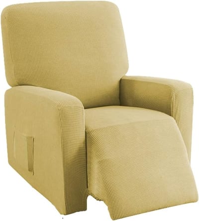 Jacquard Stoelhoes voor Relaxfauteuil, Rekbare Fauteuilhoes, Compleet en Elastisch voor TV Fauteuil (Olijf Groen)