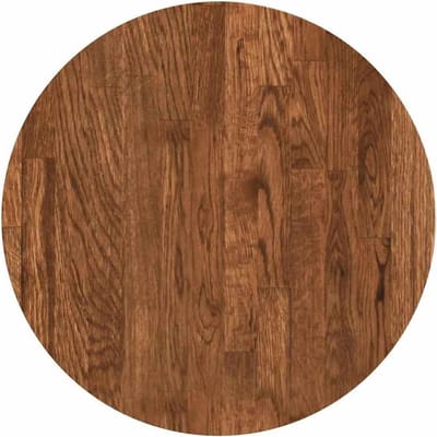 Eettafel Rond - Eettafel Keuken - Gezellig Dineren - Massief Eikenhout - 40 x 40 x 4 cm - Bruin