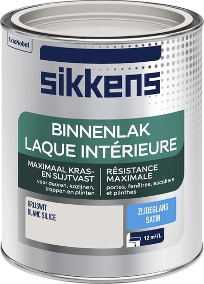 Sikkens Houtlak Binnenlak - Zijdeglans - Grijswit - 750ml
