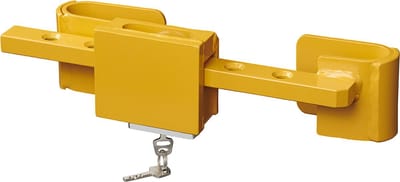 ProPlus Trailer- en Containerslot - Verstelbaar Heavy Duty van 23 tot 42 cm - Zeecontainerslot - Bouwcontainerslot - Vrachtwagenslot - Anti-diefstal - voor Vrachtwagen en Container - Inclusief 2 sleutels - Signaalgeel