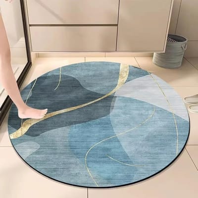 Noordse Licht Luxe Ronde Tapijten Moderne Woonkamer Decoratie Kleden Groot Oppervlak Slaapkamer Decor Bedside Tapijt Wasruimte Vloermat 100cm