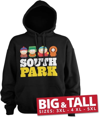 South Park Big & Tall-hoodie, zwart