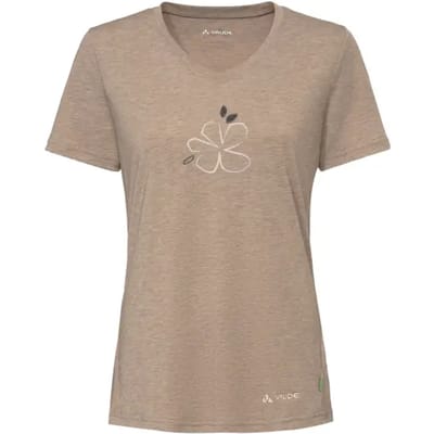 Vaude Skomer Print Iii T-shirt Met Korte Mouwen Bruin 36 Vrouw