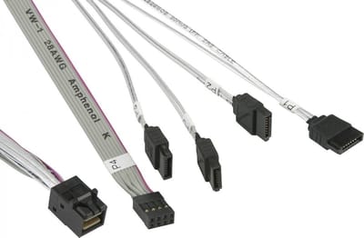 Supermicro HDD Aansluitkabel 0.55 m Grijs, Wit
