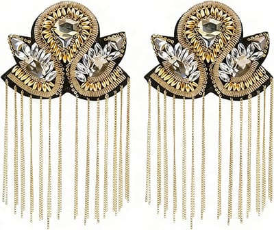Stijlvolle Epaulettes met Kwast Chain voor Mannen - Perfect voor Kostuumfeesten, Halloween Cosplay en Militair Uniformen