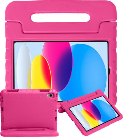 Hoesje - Geschikt voor Apple iPad A16/A18 (2022/2025/2026) - 10.9 & 11 inch (10e, 11e & 12e generatie) - Kinderhoes Shockproof Bumper - Kidsproof Case - Tablethoes - Kinder Hoes Cover - Roze