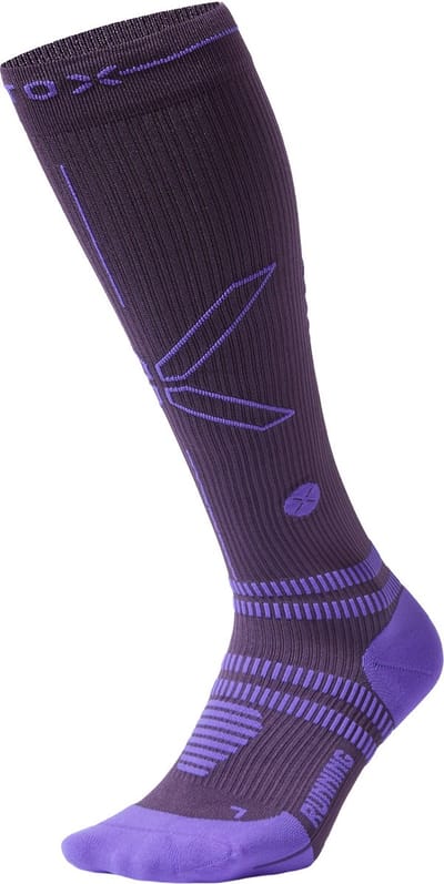 STOX Energy Socks Hardloopsokken Dames - Compressiekousen - Compressie Sokken Hardlopen - Sportsokken Paars - Maat S: 36-38 - 1 Paar