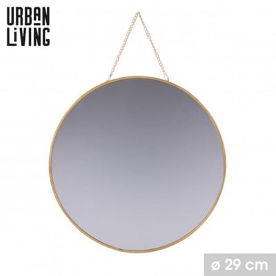 "GOLD HOME" Ronde spiegel met ketting, Ø 30 cm