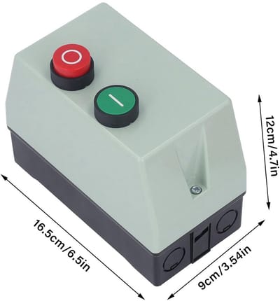Motor Starter - Magnetische Schakelaar - Motoren Aansturen - IP55 Waterdicht - 3 pk - Zwart