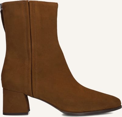 Unisa Lucas Enkellaarsjes - Enkelboots met rits - Dames - Camel - Maat 40