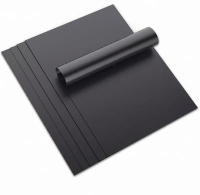 Bakmat 5 stuks - XXL 33x40cm - Ovenmat - Anti kleef mat - Herbruikbaar - Afwasbaar - Oven - Non stick quality - BBQ - Barbecue grill mat - Barbecue grid - BBQ accesoires - Zwart - IXEN