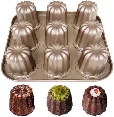 Dailygoods- Muffinvorm Professioneel - Bakvorm voor Muffins/Cake - Antiaanbaklaag - Koolstofstaal - Ring 7 cm - Geschikt voor Brood/Koekjes
