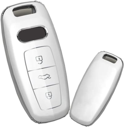 Beschermende Sleutelhoes voor Audi Sleutels - TPU Silicone, Geschikt voor A6L, A7, A8, Q8, E-tron en Meer