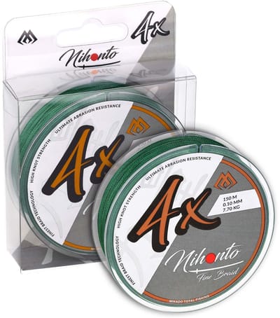 Mikado Gevlochten Vislijn Nihonto 4X Groen 150m – 0.40mm 34.9kg – Voor Grote Vis