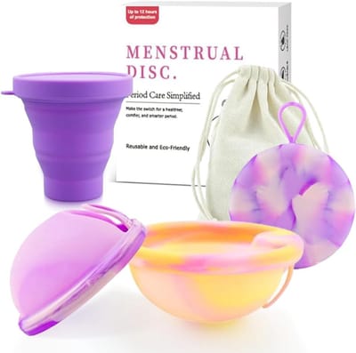 Menstruatieschijven Set - Intieme Hygiëne Product - Comfortabel Menstrueren - Twee Maten Inclusief - Maat S en L