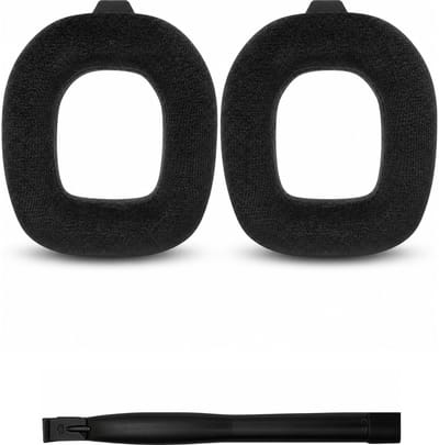 Set Oorkussens voor Logitech Gaming Headset - A50 Gen 4 Oorkussen - Velours met Traagschuim - Zwart