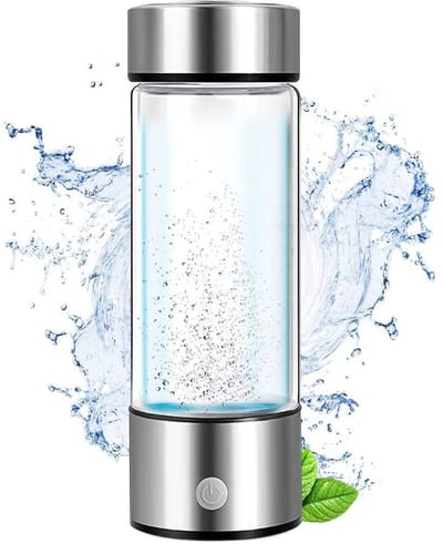 Solidchoice - Waterstofgenerator - Draagbare waterstofwaterglasmaker - 450ML Waterstofrijke Waterfles - USB Oplaadbare Watermachine - Ideaal voor Gezon...