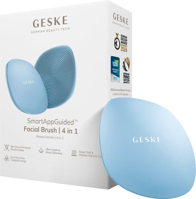 GESKE | SmartAppGuided™ Facial Brush 4 in 1 | Gezichtsreinigingsborstel | Zachte siliconen borstel | Professionele gezichtsreiniging | Gezichtsreinigingsapparaat | Huidreiniging