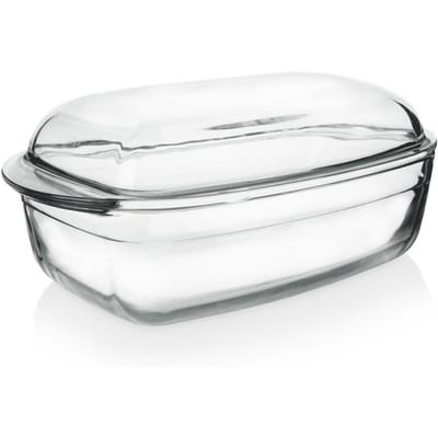 orion group Hittebestendige Glazen Schotel Met Deksel 32.5X19X13 Cm, 2.9 L