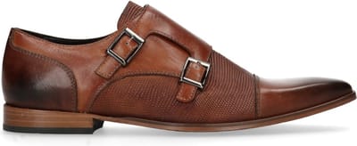 Black label - Heren - Bruine leren gespschoenen - Maat 40