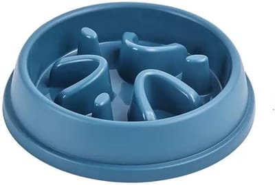 Anti schrokbak hond - Slow Feeder - Ø21 cm - Anti slip – Blauw