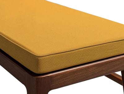 Bankkussen - Zitkussen Erker - Buiten Zitten - Anti-slip Onderkant - 170x55x5cm - Geel