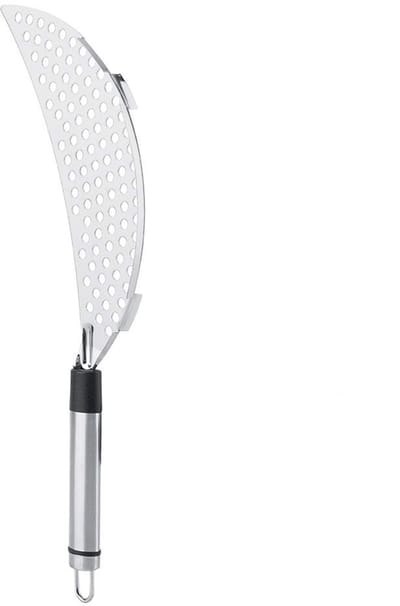 Dailygoods- Pasta Zeef Roestvrij Staal - Ergonomisch Handvat - Antislip - Vaatwasmachinebestendig - 36,5 x 6,5 cm - Duurzaam en Corrosiebestendig - Vergiet