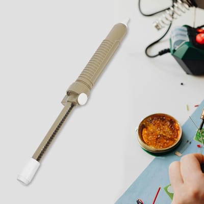 Desoldeerpomp - Soldeerzuiger Tinverwijderaar - Elektronica Reparatie - Sterke Zuigkracht - 30 cm - Grijs