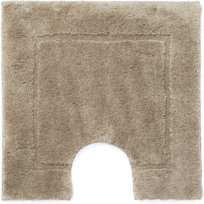 Casilin WC-mat Antislip Orlando - 59x59cm - Met Uitsparing - Vierkante Badmat - Waterabsorberend - Wasbaar en Sneldrogend - Acryl - Bruin